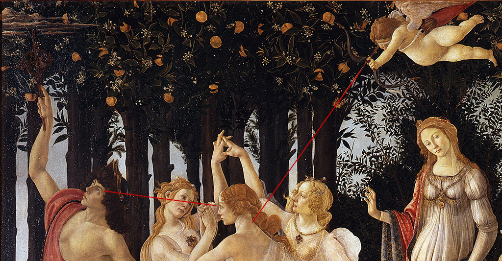 Botticelli Primavera Cupid Arrow