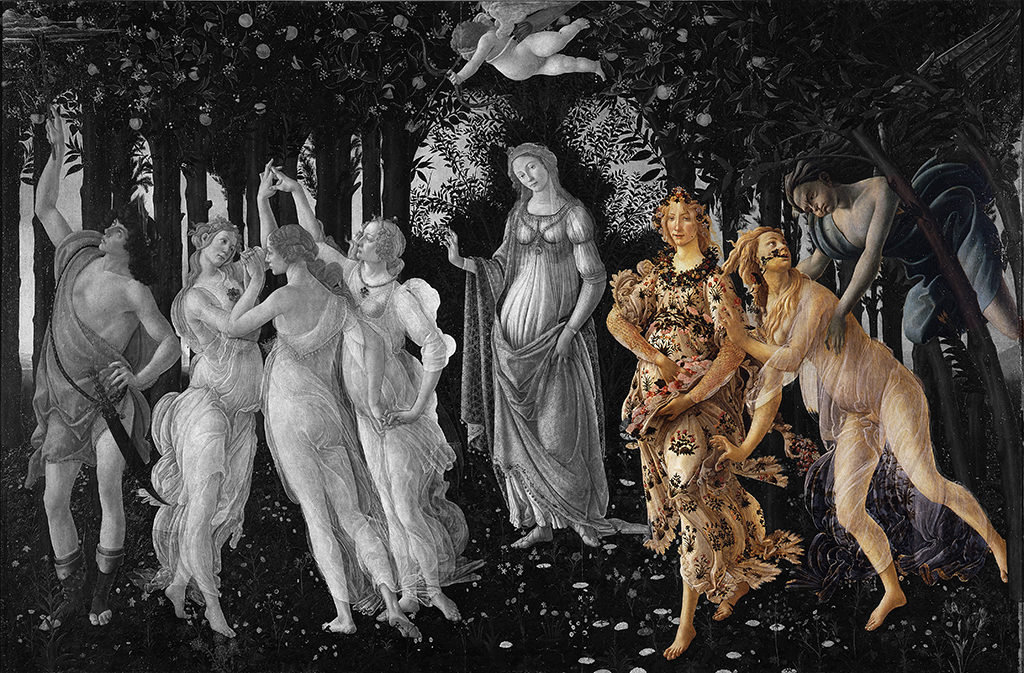 Botticelli Primavera Zephyr Chloris Flora