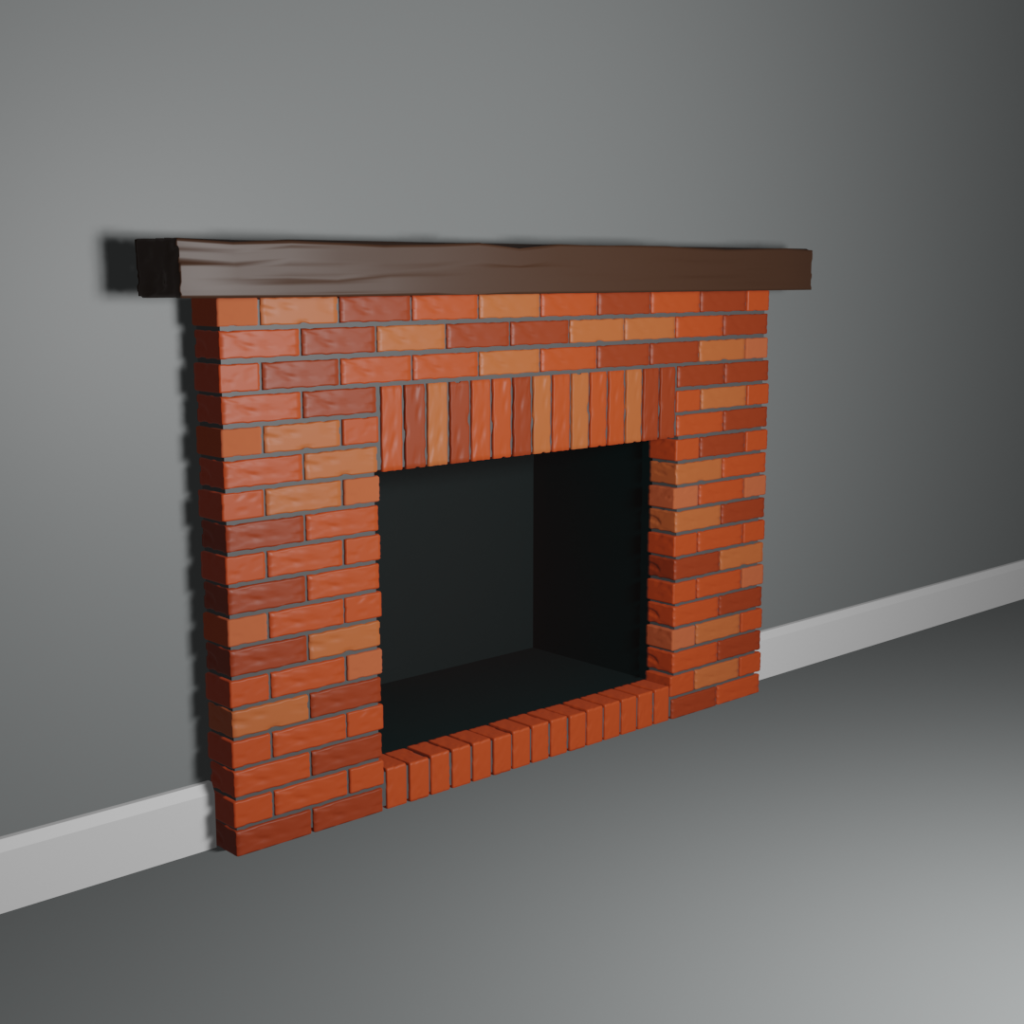 Stylized Fireplace in Blender